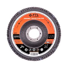 Круг лепестковый с керамическим абразивом для шлифования по нержавеющей стали FoxWeld FTL Everest 27, 10 шт - изображение 5