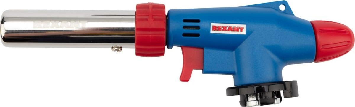 Газовая горелка REXANT GT-31 360° с пьезоподжигом, 2 режима + керамика 12-0031