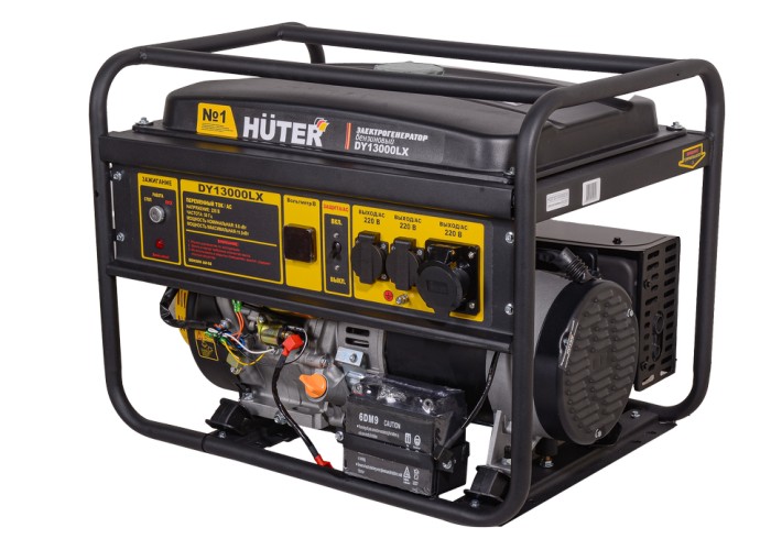 Генератор бензиновый HUTER DY13000 LX электростартер 64/1/79
