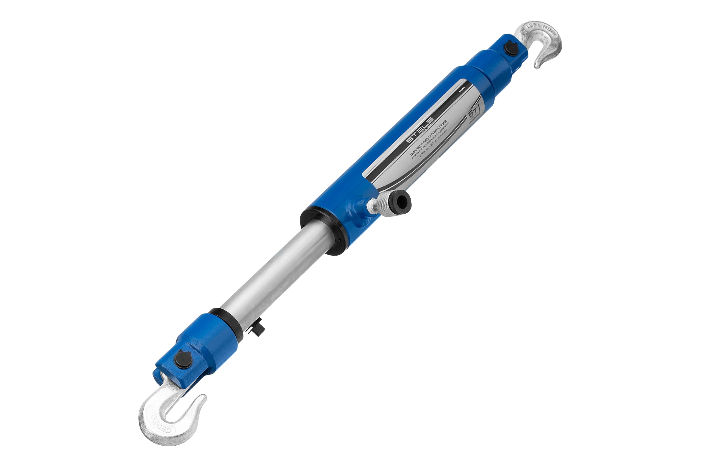 Гидравлический цилиндр 5 т, стяжной усиленный с крюками STELS 51361