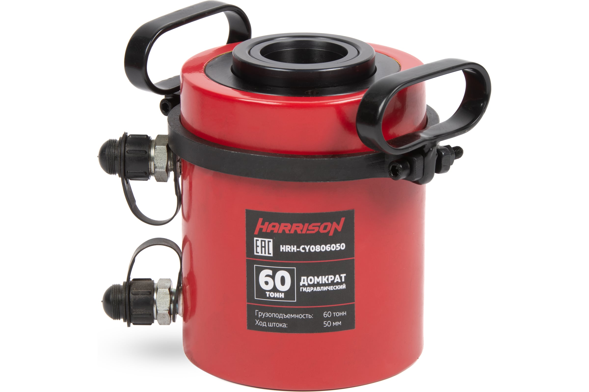 Гидравлический цилиндр Harrison (домкрат) двухполостной с полым штоком 60 тонн HRH-CY0806050