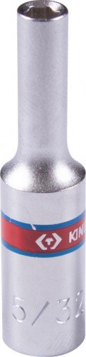 Головка шестигранная с посадкой 1/4" KING TONY 6-гранная  1/4", 5/32", дюймовая глубокая 223505S