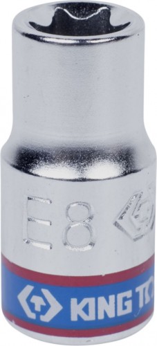 Головка торцевая Е-Стандарт KING TONY 237510M Torx 1/4", E10, L=24 мм