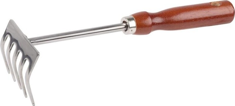 Грабельки GRINDA 8-421149 из нержавеющей стали, деревянная ручка, 250 мм 8-421149_z01