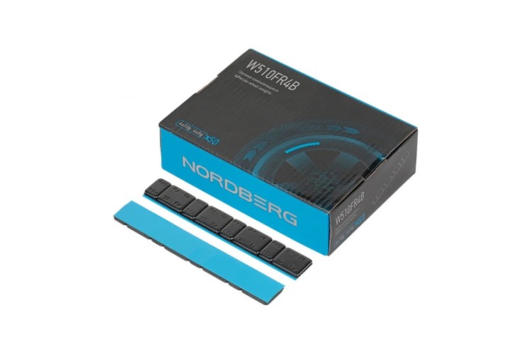 Грузики балансировочные NORDBERG W510FR2B самоклеящиеся (4х5+4х10 г),  50 лент W510FR2B