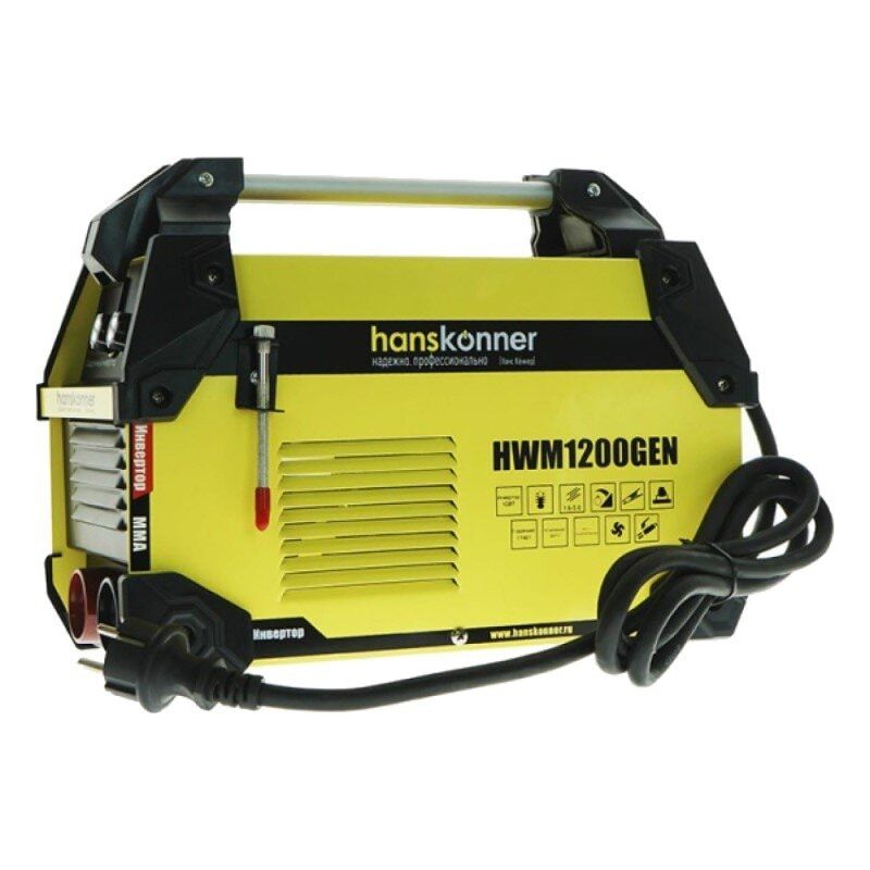 Сварочный инвертор Hanskonner HWM1200GEN (20-200А, ПВ-80%, напр. 160-250 В, работа от генератора)
