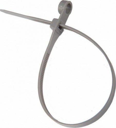 Хомут пластиковый под винт REXANT 150x3,6 мм, серый упаковка 100 шт. 07-0154-3