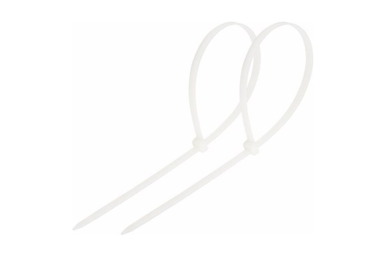 Хомут пластиковый REXANT 80x2,5мм белый, упаковка 25 шт. 07-0080-25