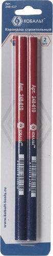 Карандаш малярный Кобальт 248-627 2-х цветный, красный/синий 180 мм (2 шт.)