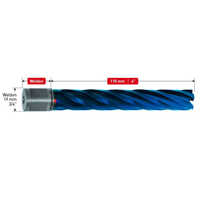 Сверло корончатое Karnasch BLUE-LINE 30x110 арт. 20.1280-30 - изображение 2