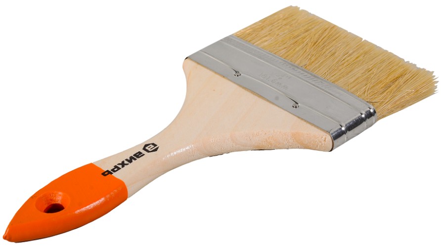 Кисть флейцевая ВИХРЬ 100 мм 4'' стандарт натуральная щетина 73/3/4/6
