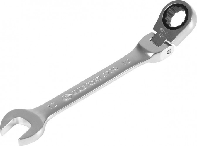 Ключ комбинированный трещоточный KING TONY 373012М 12 мм, с шарниром 373012M
