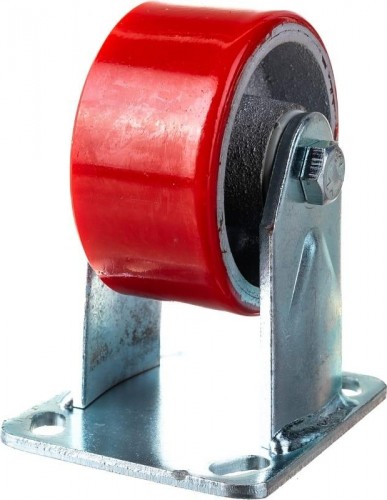 Колесная опора большегрузная TOR FCp 46 полиуретан 100 мм (неповорот., площадка, роликопод 1003217