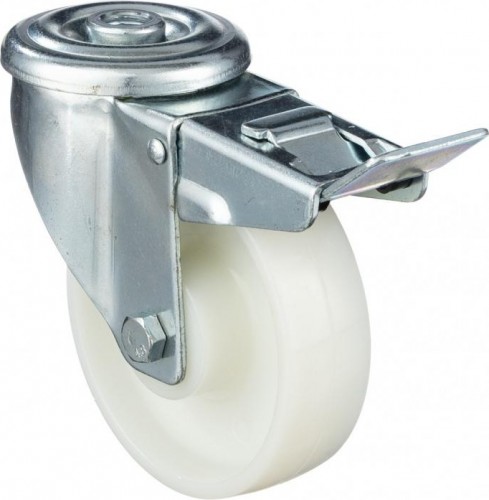 Колесо промышленное СТЕЛЛА-ТЕХНИК N29200CPUB1 200мм, чугун/полиуретан, поворотное с боковым торм