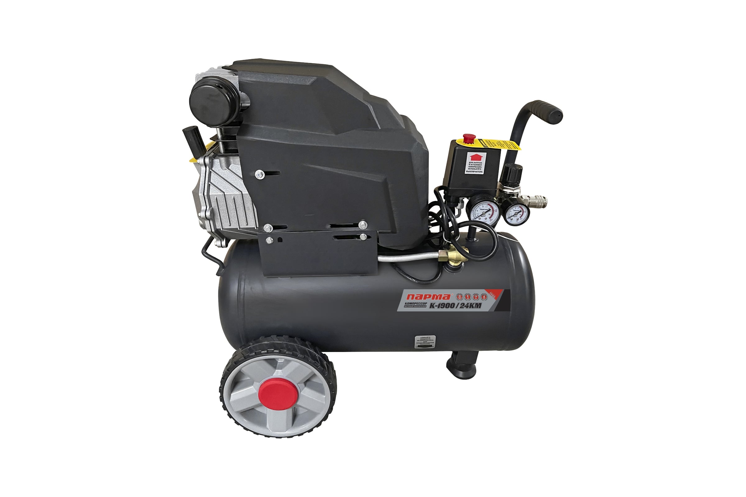 Компрессор Парма K-1900/24КМ (масл. коакс., 1800Вт, 24л, 276л/мин, 10 Бар, вых. 2шт/рапид) 02.014.00011