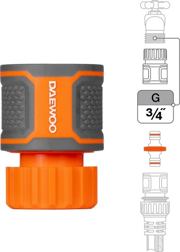 Коннектор DAEWOO DWC 2119 для шланга с внутренней резьбой g 3/4" (26 мм)
