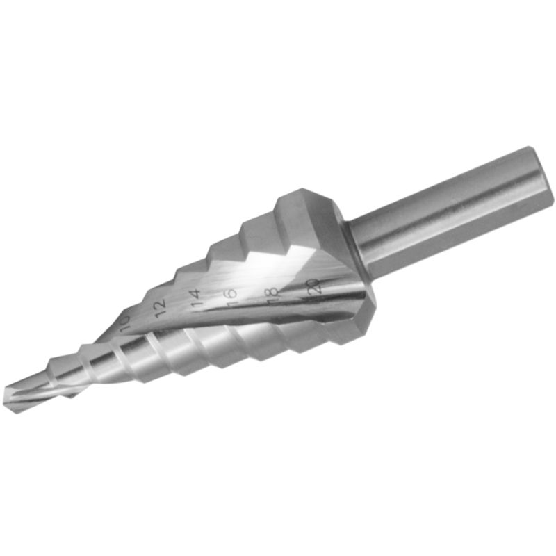 Ступенчатое сверло KORNOR 4-22 10 ст. спираль