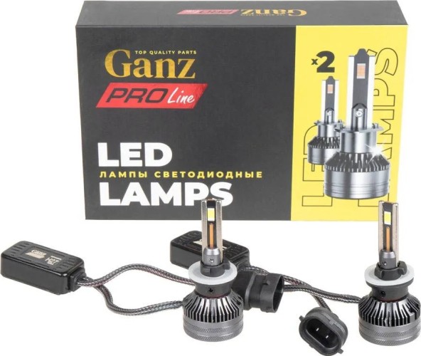 Лампа светодиодная GANZ 12/24V H27/1-2 55W 4000lm 6000K 2 шт. DUOBOX IP68 GIP06365