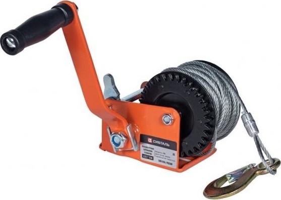 Лебедка барабанная СИБТАЛЬ LRB 1100 кг, канат 10 м ручная 070 0028 1100