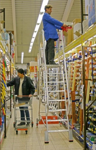 Лестница с платформой KRAUSE STABILO VARIO  9 ступеней, траверса 1440 мм 833150 833150 - изображение 3