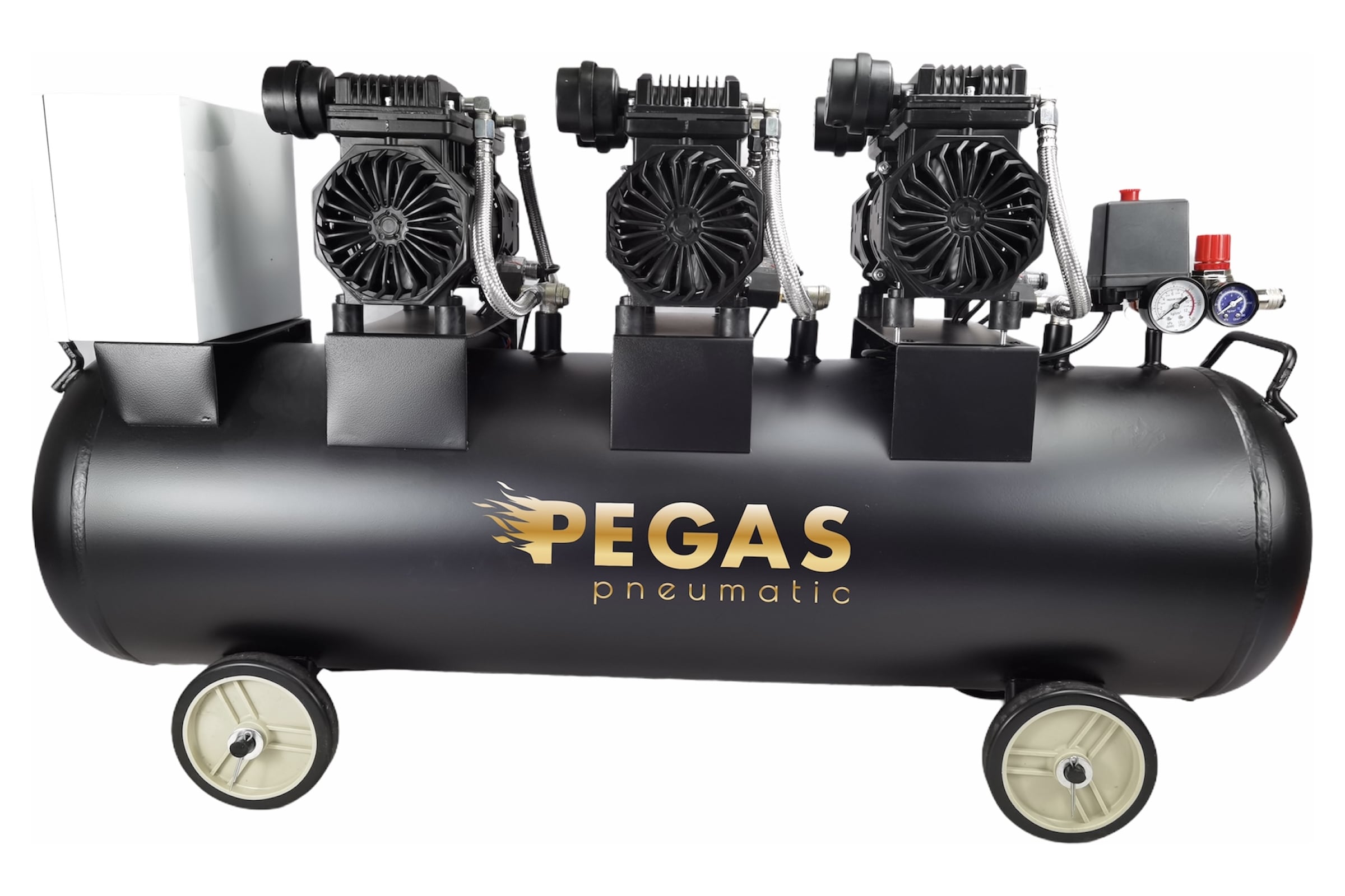 Малошумный компрессор Pegas pneumatic PG-4200 120л, 460 л/мин, 4.2квт безмасляный 6623