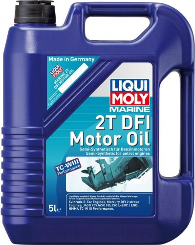 Масло для 2-тактных лодочных моторов LIQUI MOLY Marine 2T DFI Motor Oil 5 л 25063 полусинтетическое 25063