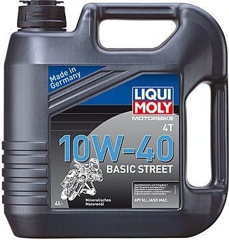 Масло для мотоциклов LIQUI MOLY SAE 10W40 Motorbike 4T Basic Street 4 л 3046 3046