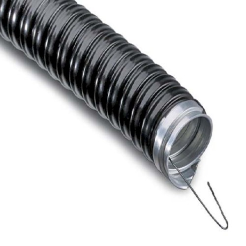 Металлорукав REXANT 28-0112-50 в ПВХ изоляции МРПИнг-12 (бухта 50 м/уп) с зондом