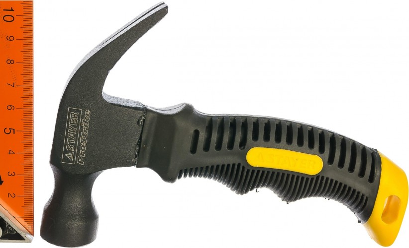 Молоток-гвоздодер STAYER COMPACT столярный 225 г укороченный с фиберглассовой рукоя 2026-225 - изображение 3