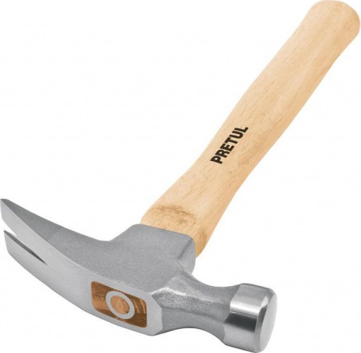 Молоток - гвоздодер TRUPER MA-16P деревянная ручка 450 гр 25001 25001