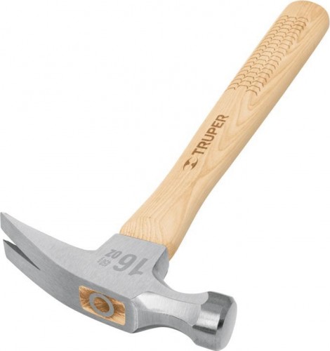 Молоток - гвоздодер TRUPER MAR-16 деревянная ручка 450 гр 16754 16754