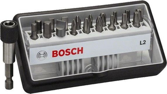 Набор бит BOSCH Extra Hard 18 шт Robust Line PH/PZ/T/S/HEX 25 мм + держатель 2607002568