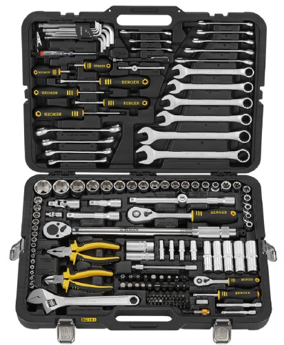 Набор инструментов BERGER BG141-1214 универсальный 1/2" -1/4" 141 пр.