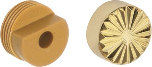 Набор крепления ЕВРОПАРТНЕР для зеркала, колпачок + втулка, золото рифленое (200 шт) пром 85822