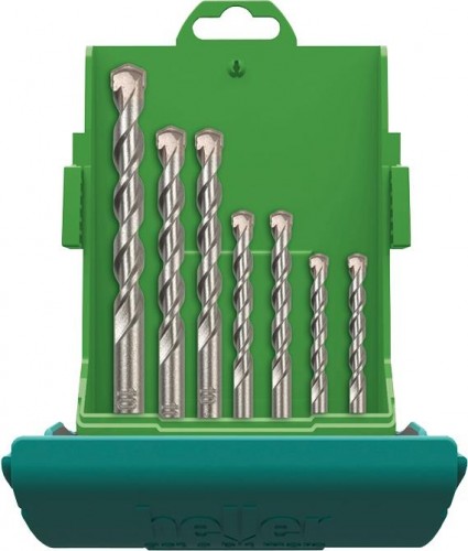 Набор сверл по бетону HELLER  4, 5, 6х2, 8, 10, 12 мм (7 пр.) TD16884