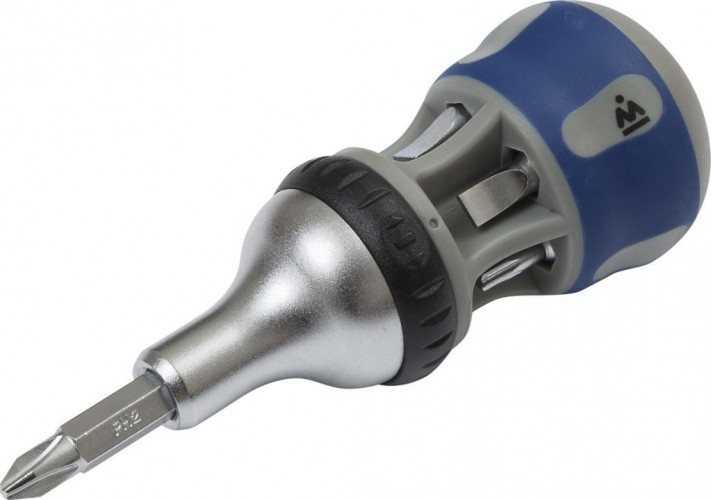 Отвертка МАСТАК 049-7B со сменными вставками (битами), 7 в 1