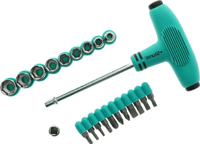 Отвертка с битами Sturm 1040-09-S21 21пред, маг. након., эргоном.т-образная ручка