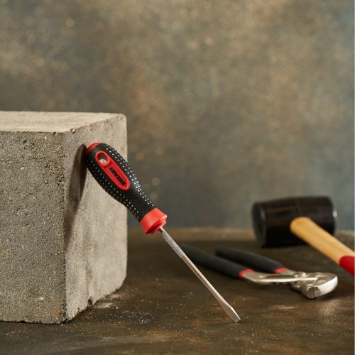 Отвертка шлицевая REXANT SL 6х125 мм S2 трехкомпонентная рукоятка 12-4723-1 - изображение 4