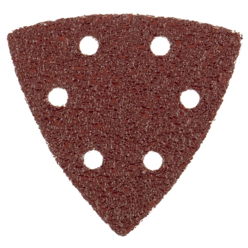 Треугольник абразивный под липучку, перфорированный, P 320, 93 мм, 5 шт Matrix на ворсовой подложке