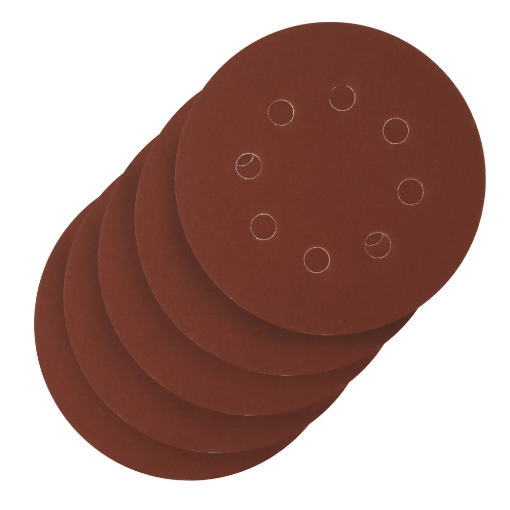 Круг абразивный на ворсовой подложке под липучку, перфорированный, P 600, 125 мм, 5 шт Сибртех