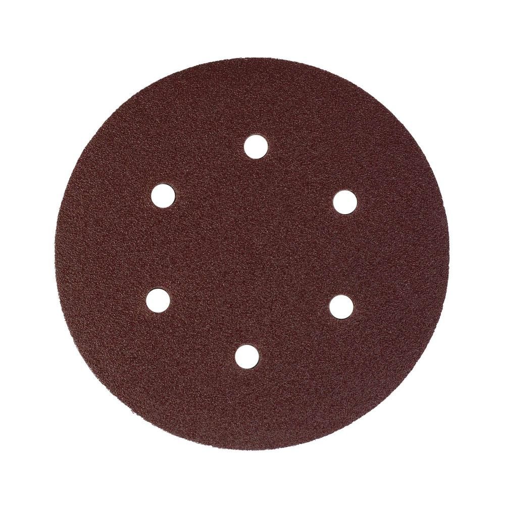 Круг шлифовальный PATRIOT на липучке / 150мм / 6 отверстий / Р100 / 5 шт / диск абразивный