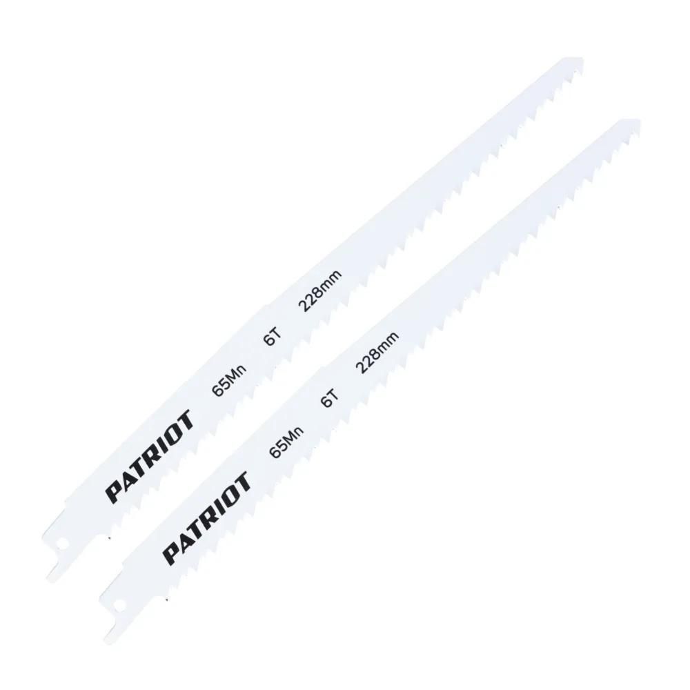 Полотно пильное PATRIOT для сабельной пилы, по дереву 228*19*1.27мм*6T 2 шт.