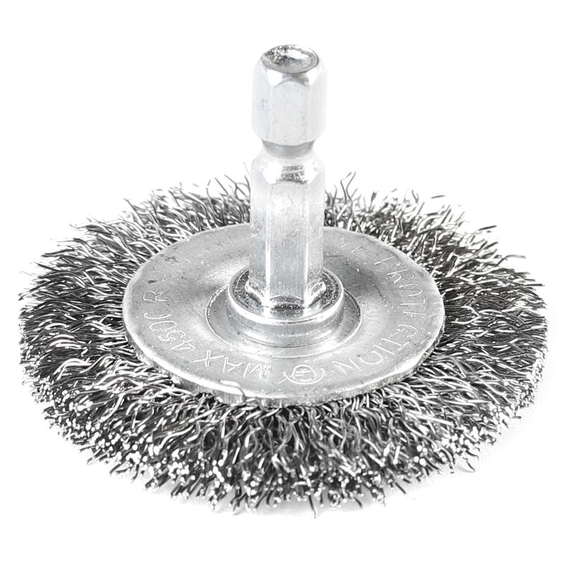 Щетка PATRIOT круглая для дрели, 50 мм НЕХ, металлическая, жесткая