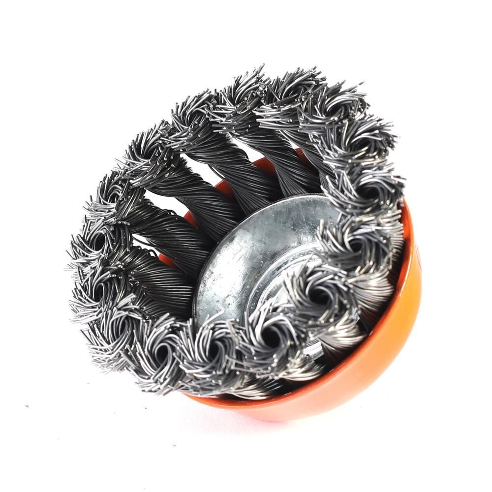 Щетка PATRIOT чашеобразная, 65 мм, ХМ 14, витая проволока, металлическая