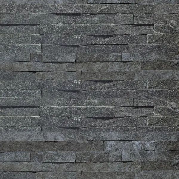 Камень натуральный кварцит Pharaon черный 0.63 м2