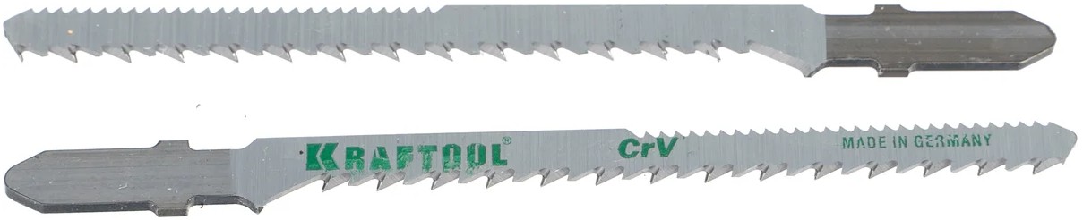 Пилки по дереву KRAFTOOL T101AO фигурный рез, шаг 2,5мм, 75мм, 2 шт. 159514-2,5