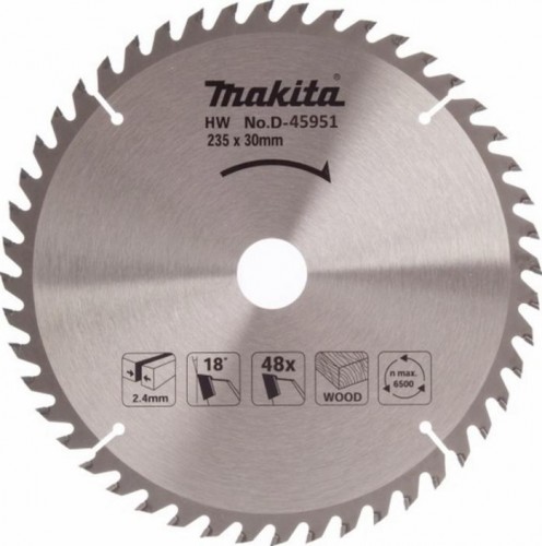 Пильный диск по дереву MAKITA 235x30/25x2.4x48T D-45951
