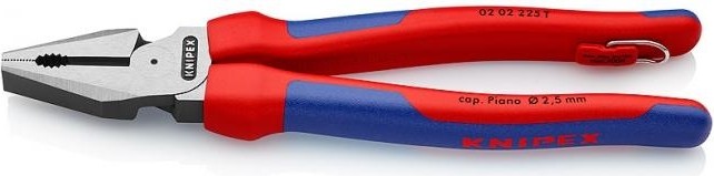 Плоскогубцы со страховочным креплением KNIPEX 0202225T 225 мм KN-0202225T