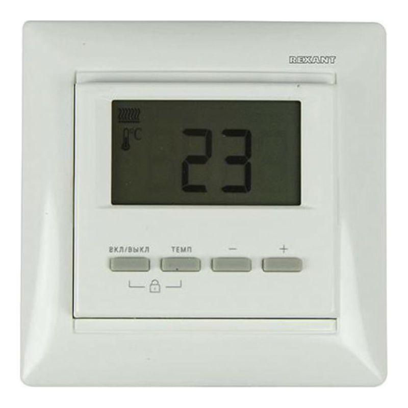 Терморегулятор для теплого пола с дисплеем и выносным термодатчиком