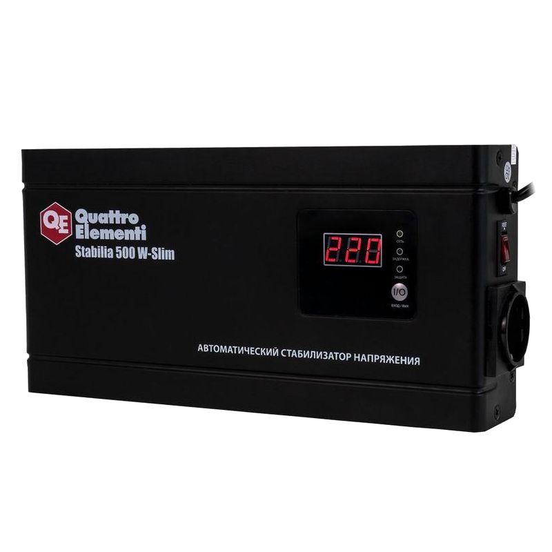 Стабилизатор напряжения Quattro Elementi Stabilia 500 W-Slim настенный